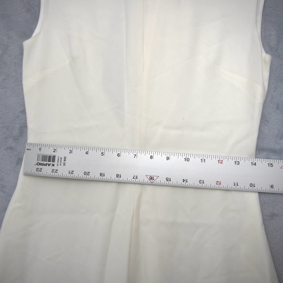 REISS Livvy Open Back Midi Dress Size 6 White Sleeveless Mock Neck 0152 - Picture 10 of 16